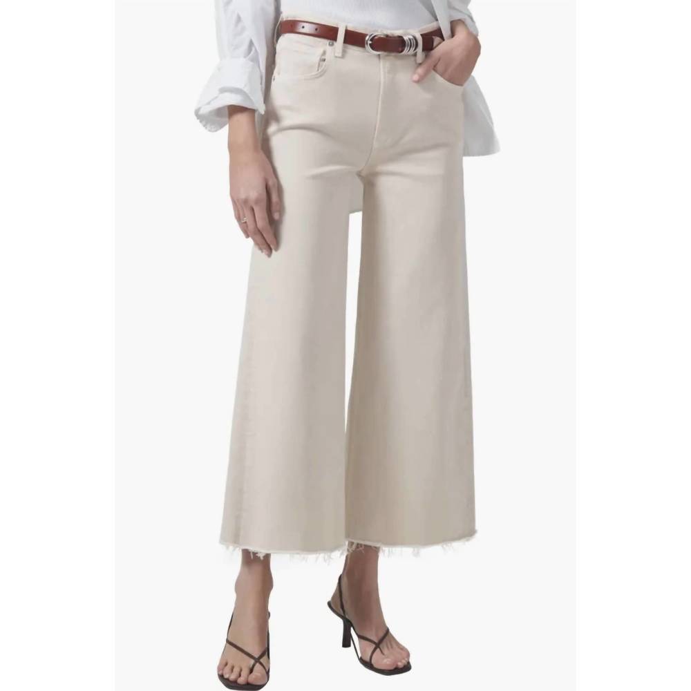 Citizens Of Humanity Cream Wide Leg Jeans